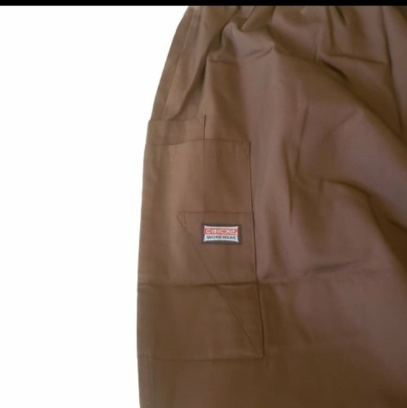 CHEROKEE ELASTIC WAISTBAND 2XL CHOCOLATE SCRUB/UNIFORM PANTS W/TAGS (STYLE 4200) - Picture 6 of 16